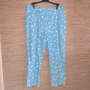 Lilly Pulitzer Vintage Blue and White Pelican Pants Size 12